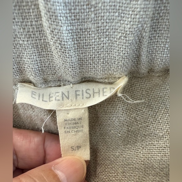 Eileen Fisher Women’s Size Small 100% Organic Linen Cropped Pants - Picture 5 of 8